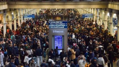 ביטול רכבות בין אנגליה לאירופה עקב שיטפונות קשים