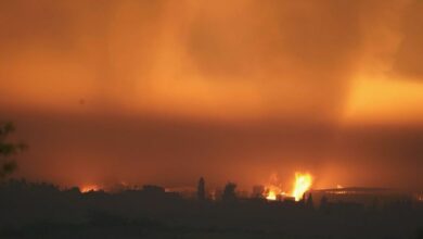 תקיפות אוויריות ציוניות כבדות על דרום רצועת עזה + וידאו