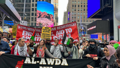 הפגנה של תושבי ניו יורק בהגנה על עזה + וידאו