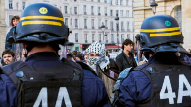 המשטרה הצרפתית פיזרה סטודנטים פרו-פלסטינים