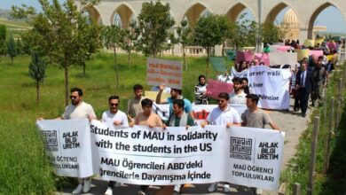 הצהרת סולידריות של סטודנטים טורקים עם סטודנטים אמריקאים התומכים בפלסטין