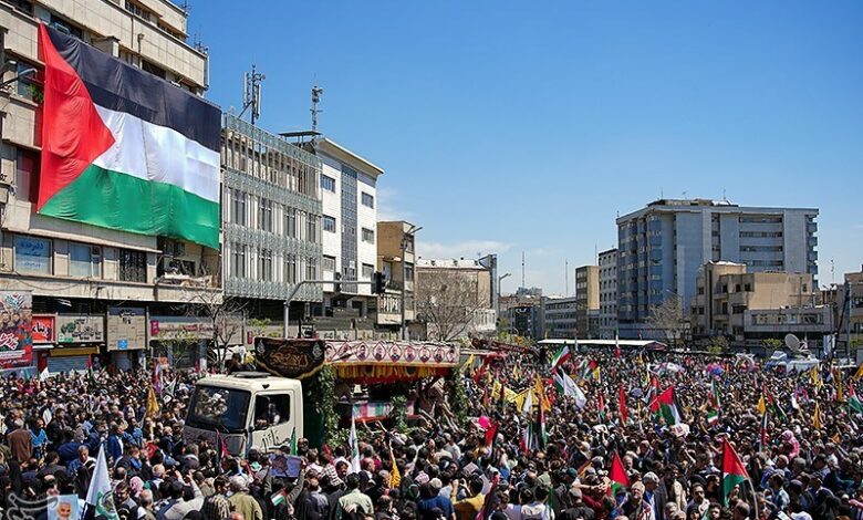 השתקפות הצעדה של איראן ביום קודס העולמי בתקשורת הערבית