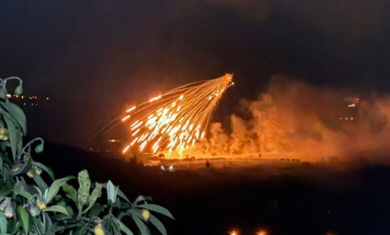 התקפת זרחן של המשטר הציוני בדרום לבנון