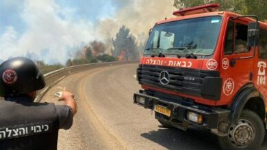 ההתנחלויות בצפון הפלסטיני הכבוש מוקפות באש