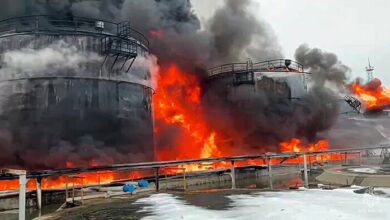 ההתקפה של אוקראינה על רוסטוב/ מכלי נפט רוסיים עלתה באש + וידאו