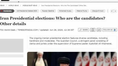 סיקור הבחירות לנשיאות באיראן ב”Times of India”
