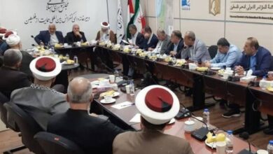 פגישת האורחים הפלסטינים עם מזכ”ל הוועידה הפלסטינית של המג’לס