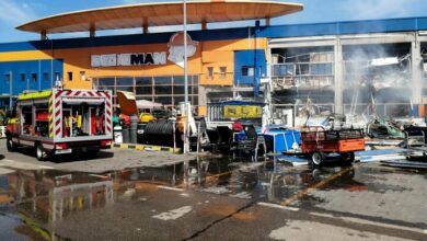 פיצוץ ושריפה ברשת חנות ברומניה עם 13 פצועים + וידאו