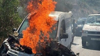 תקיפת מזל”ט של המשטר הציוני על מכונית ב”ג’בל אל-בטאם” לבנון + סרטון