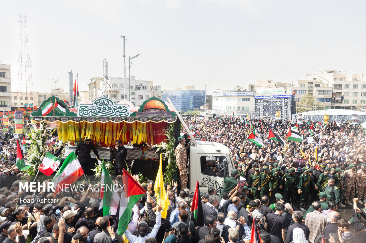 پیمان جبهه مقاومت از تهران تا غزه؛ انتقام خون شهید القدس قطعی است