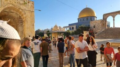 התקפה של 1700 מתנחלים ציונים על מסגד אל-אקצא