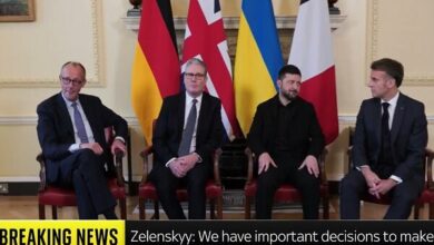 זלנסקי נפגש בלונדון עם מנהיגי בריטניה, צרפת וגרמניה /זלנסקי , אוקראינה , לונדון , בריטניה , מנהיגים
