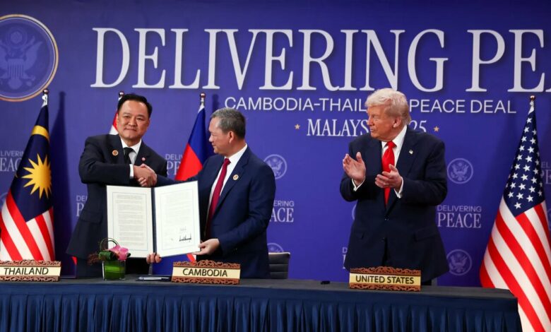 טראמפ טוען לזכותו להפסקת האש המחודשת בין תאילנד לקמבודיה /תאילנד , קמבודיה , דונלד טראמפ , הפסקת אש , סכסוך גבול