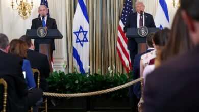 דונלד טראמפ מביע תמיכה בלתי מעורערת במשטר הציוני ומציב אולטימטום לחמאס /דונלד טראמפ , המשטר הציוני , איראן , חמאס , סוריה